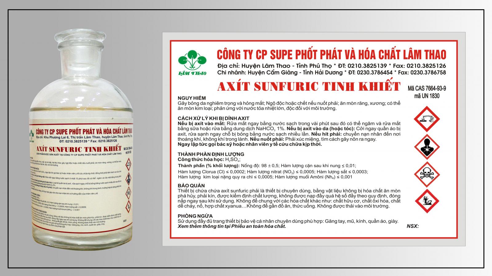 axit sufuric tinh khiết